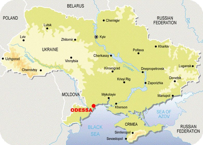 Ukraine Odessa Map 